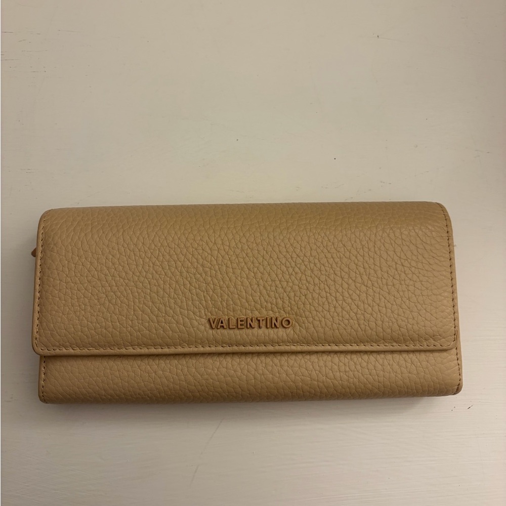 Valentino Beige Leather Wallet